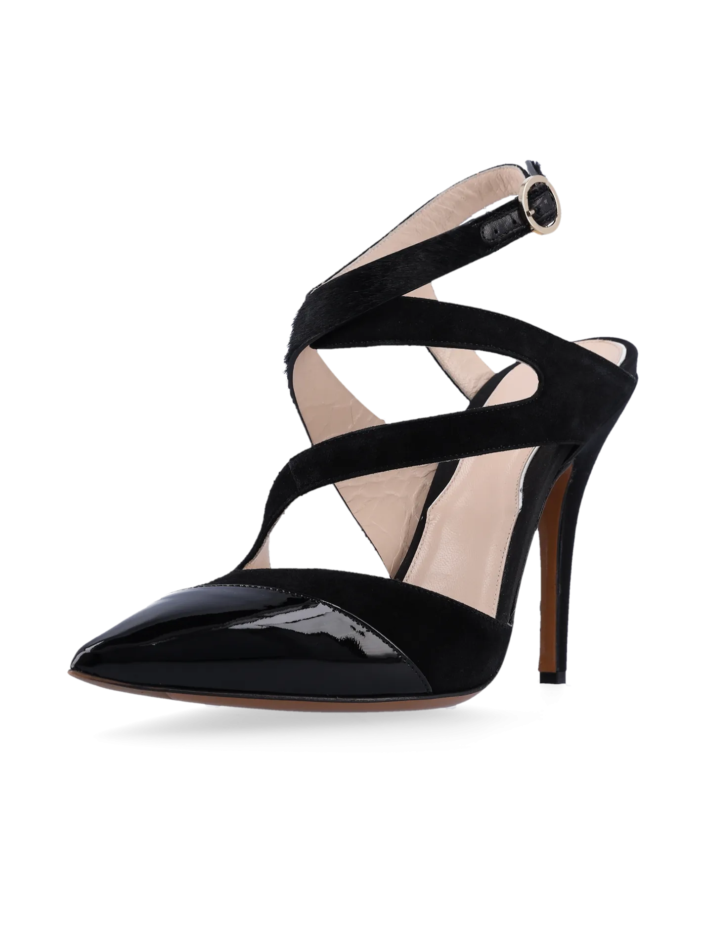 110mm cut-out leather pumps