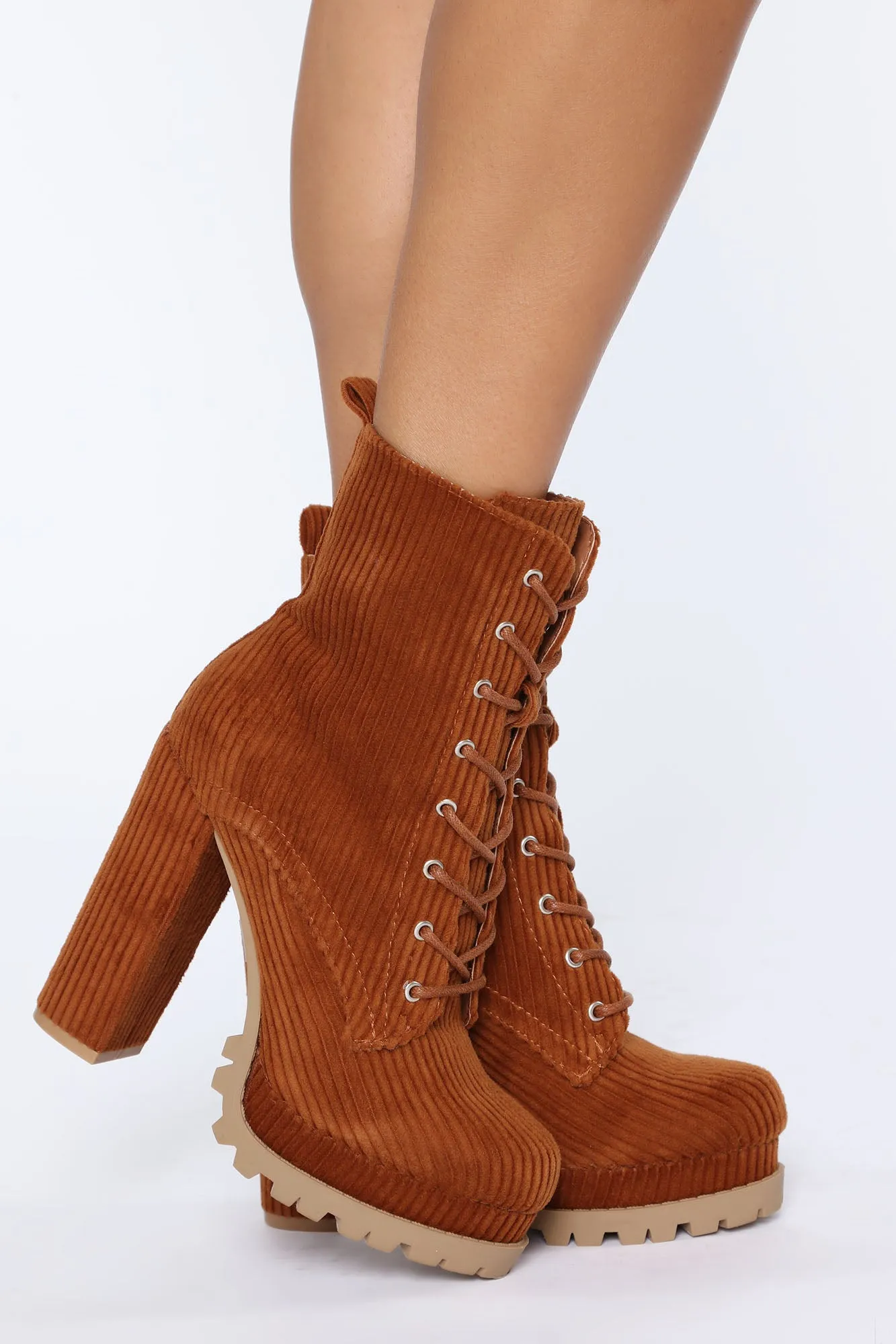 According To You Booties - Cognac