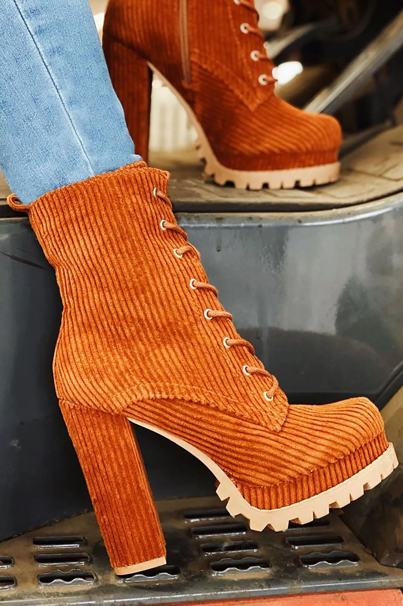 According To You Booties - Cognac