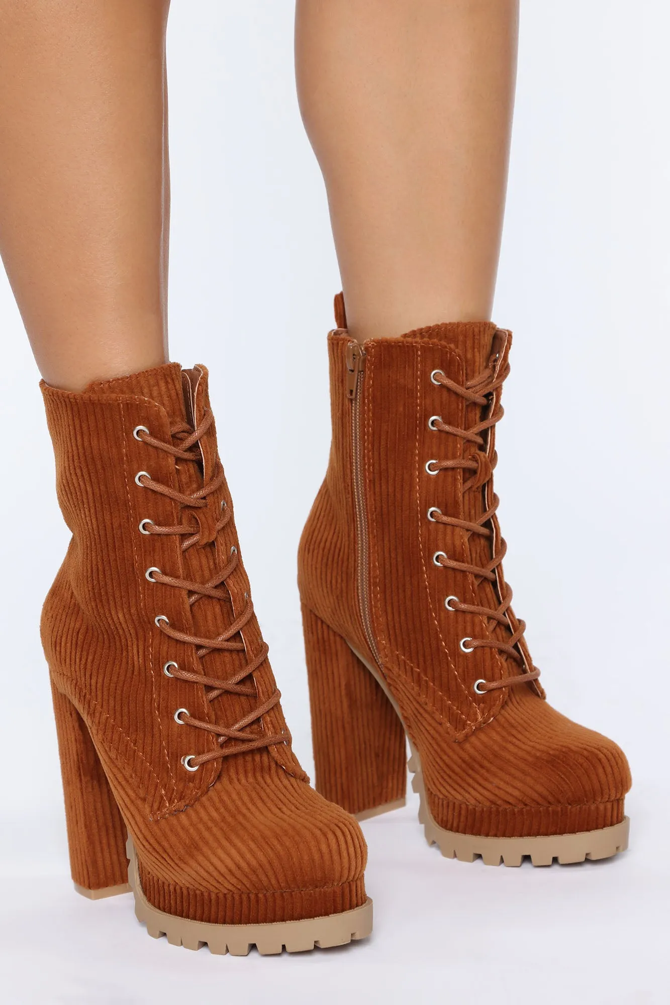 According To You Booties - Cognac
