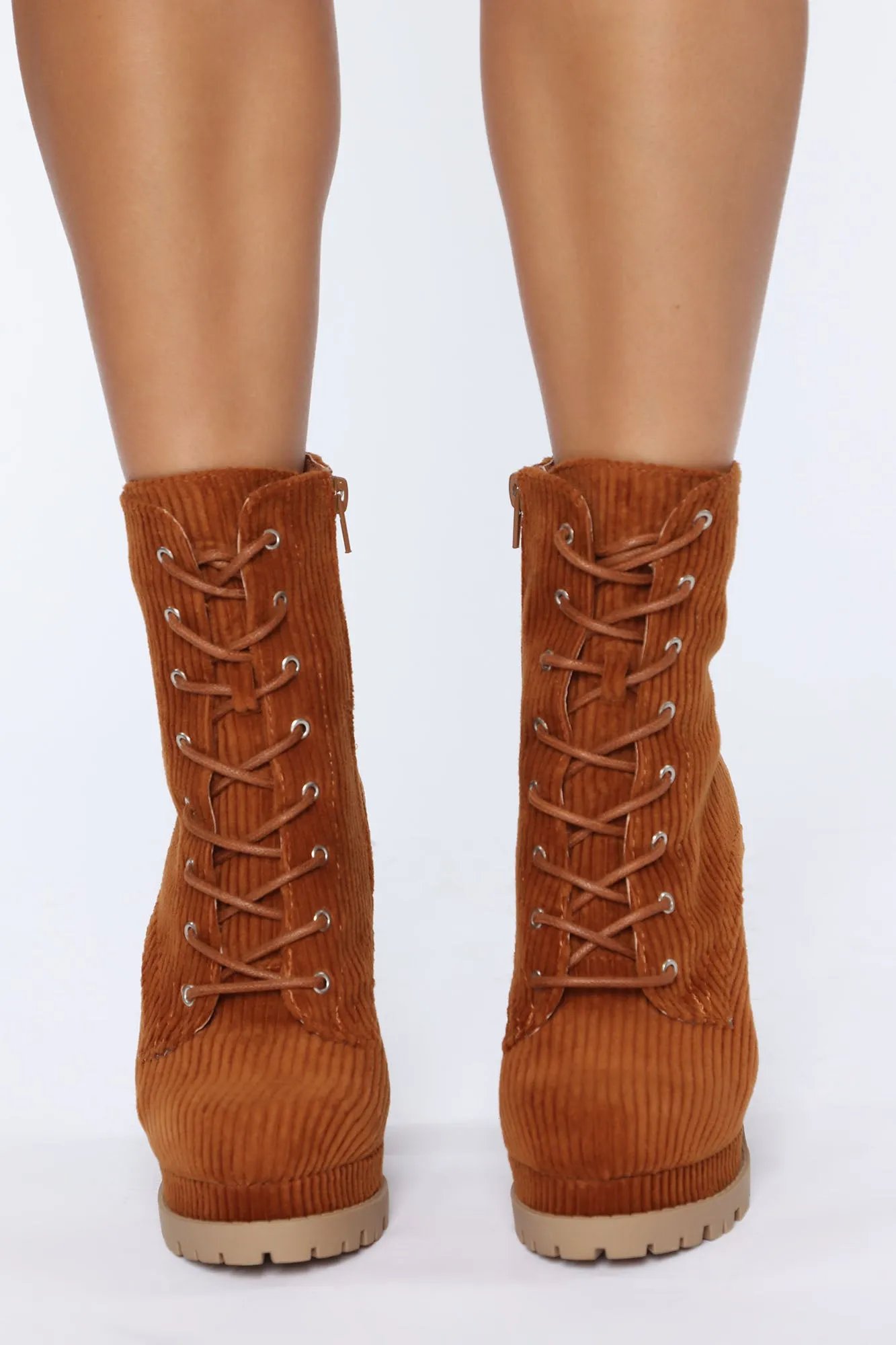 According To You Booties - Cognac