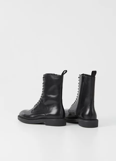 ALEX W LACE UP BOOTS | BLACK