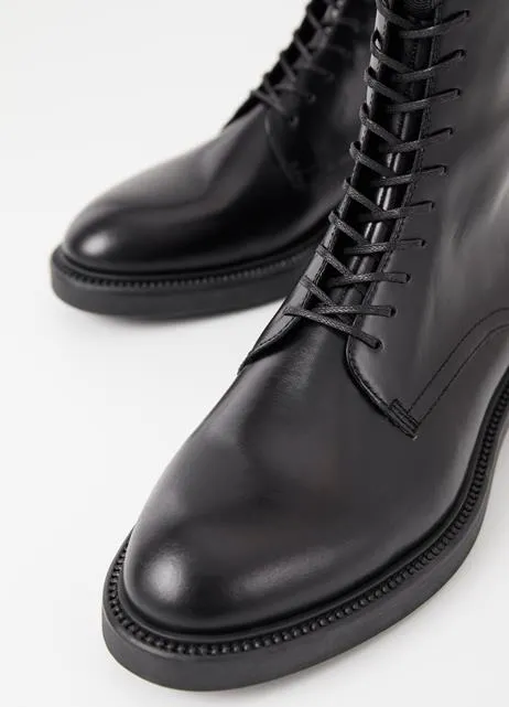 ALEX W LACE UP BOOTS | BLACK