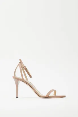Beige Ankle Strap Heel