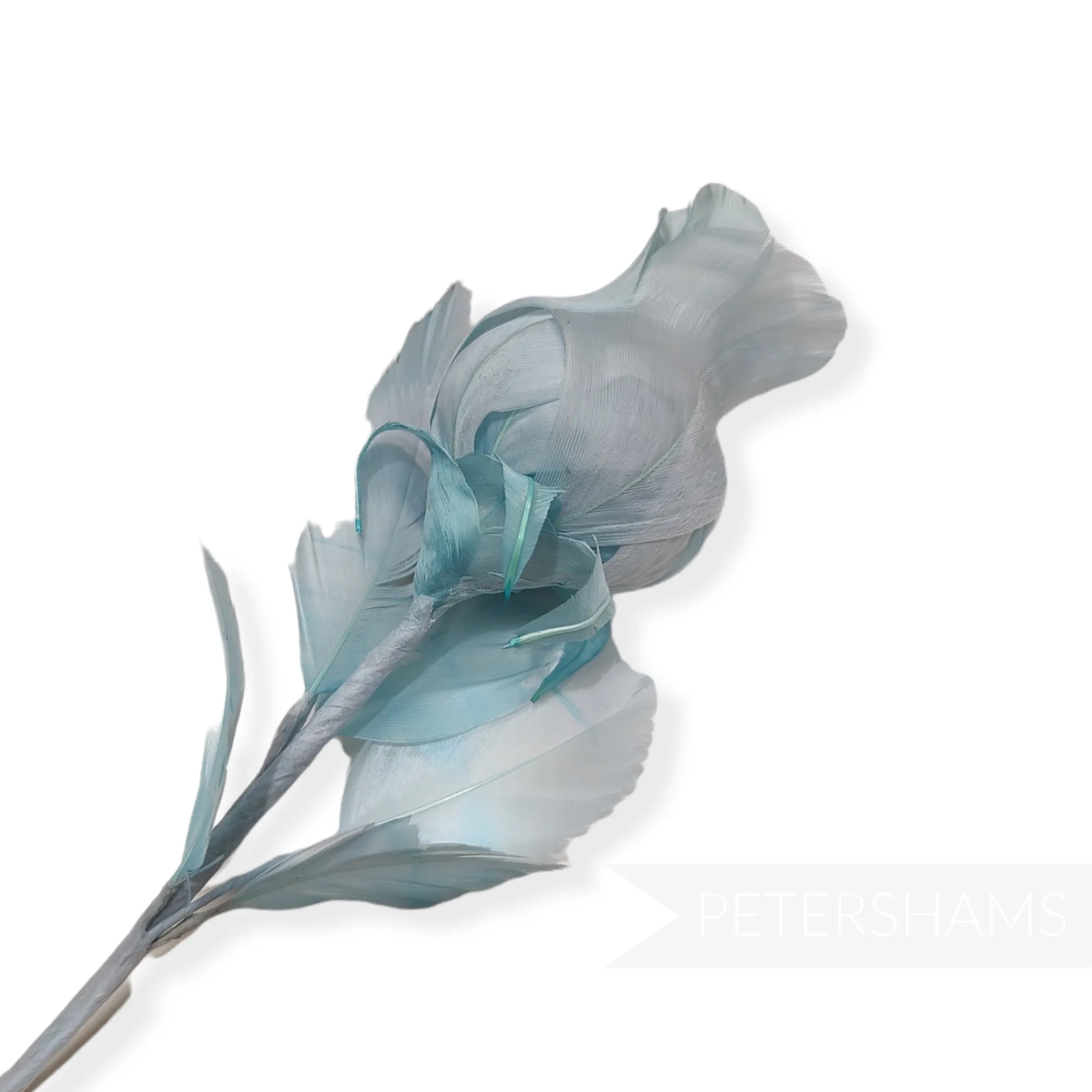 'Belle' Goose Feather Rosebud Flower Hat Mount