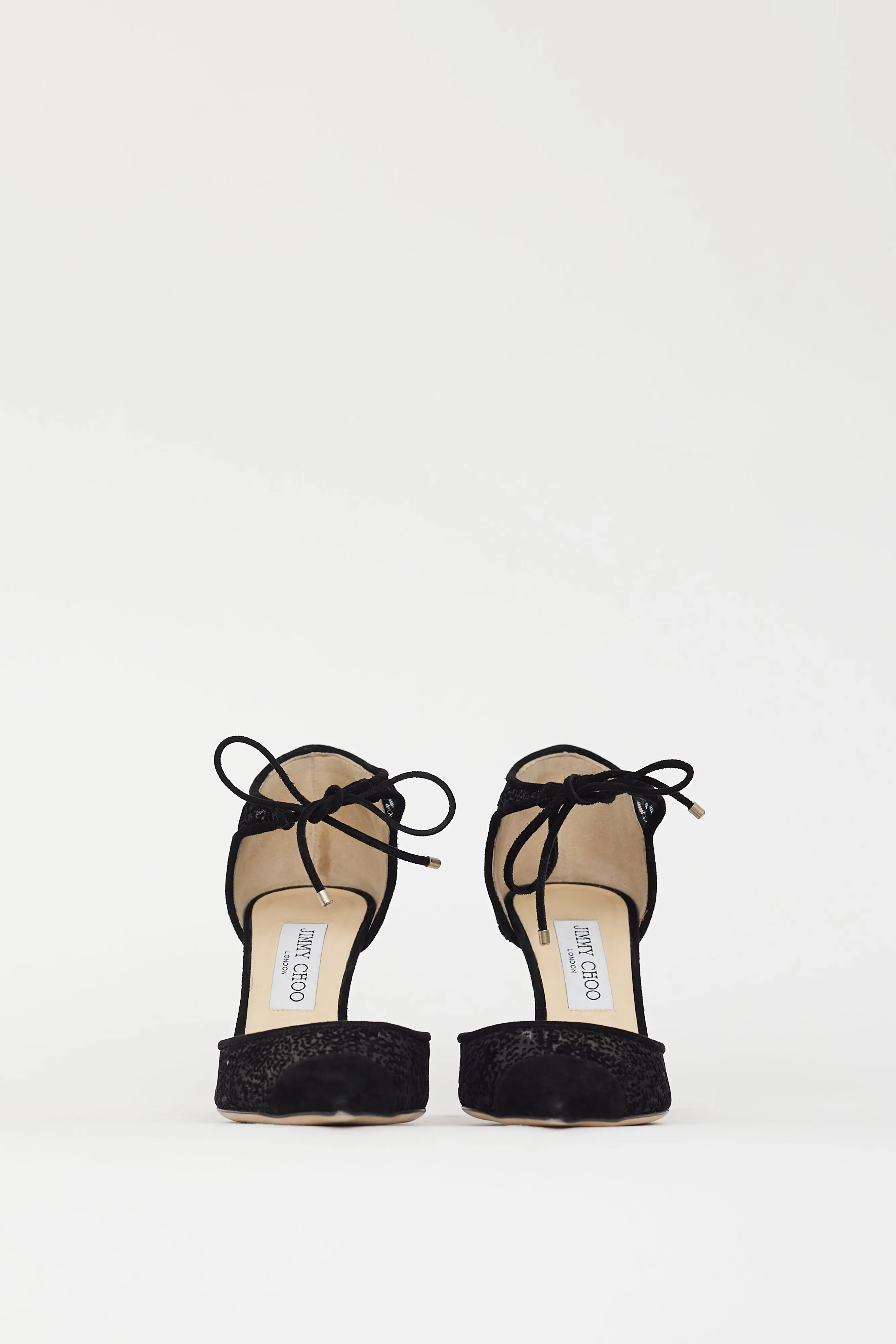 Black Velvet Mesh Vince D'Orsay Heel