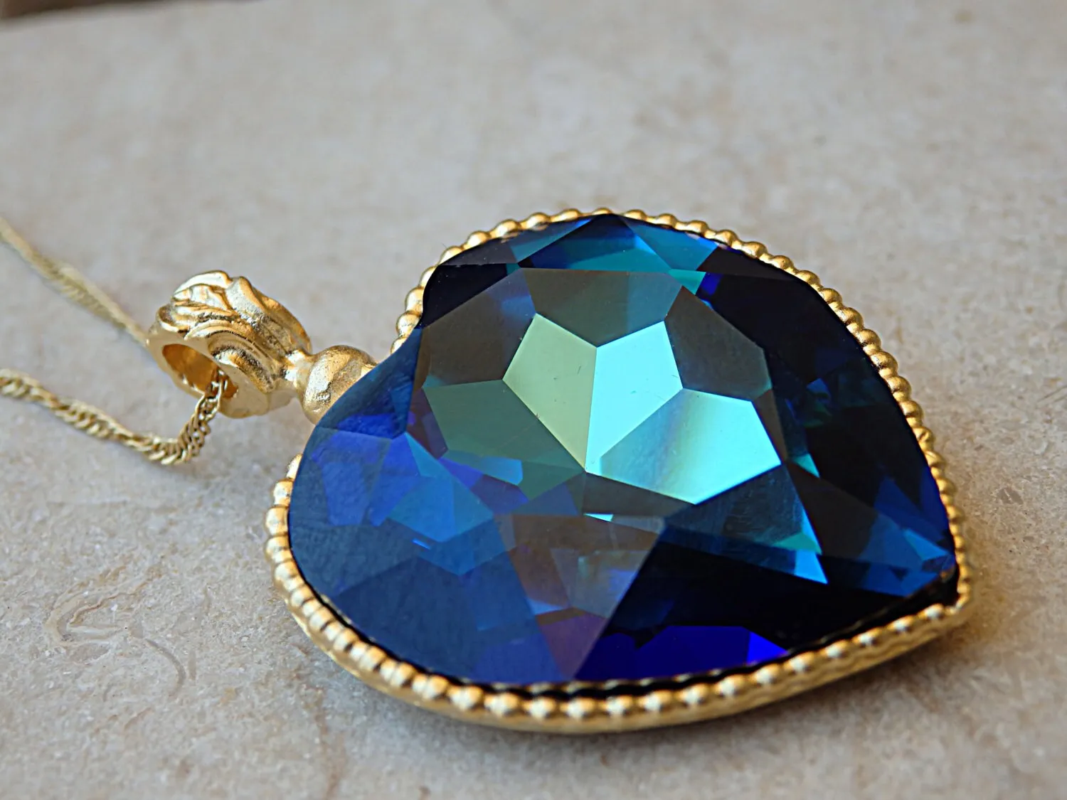 Blue Royal Heart Shaped Ring