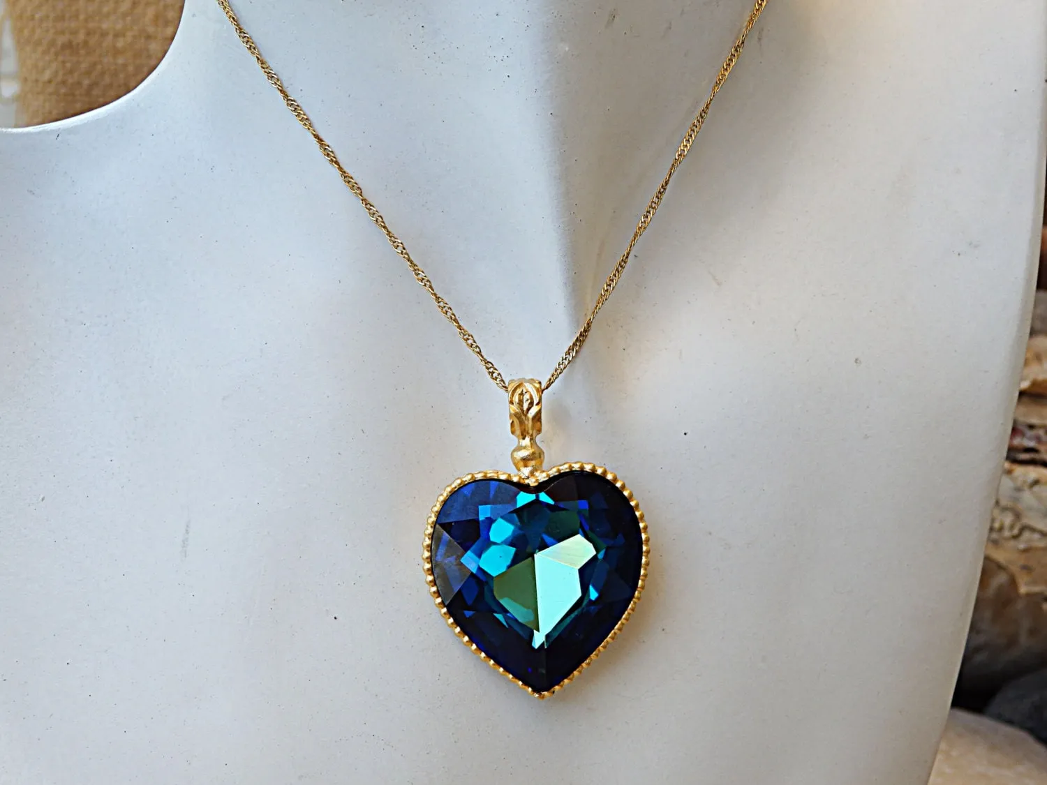 Blue Royal Heart Shaped Ring