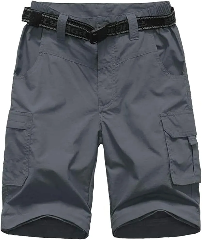 Boy??s Convertible Hiking Pants Lightweight Quick Dry Zip Off Pants for Kids Youth Outdoor UPF 50  Casual Cargo Trousers