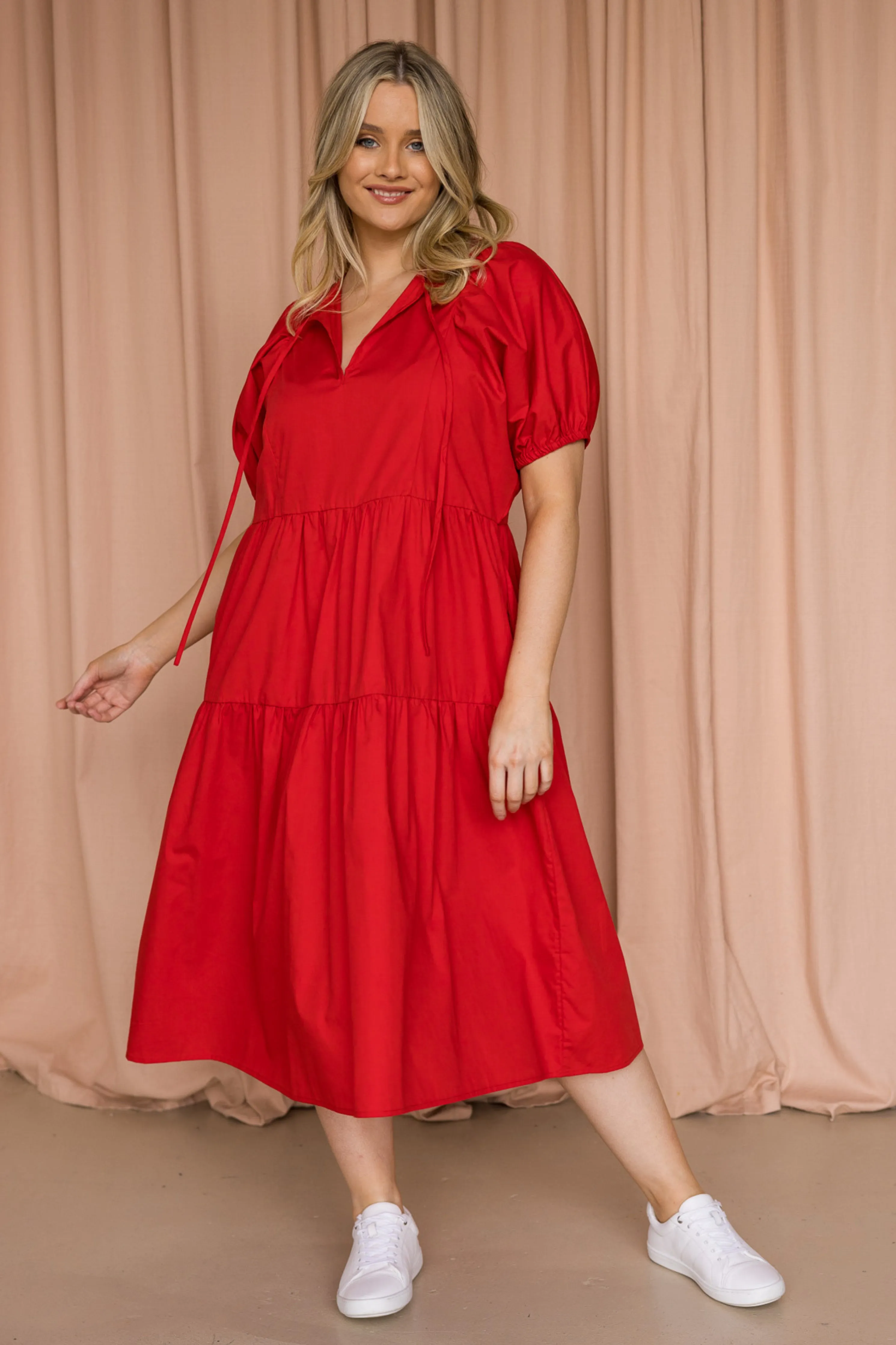 Drifter Midi Dress | Red | FINAL SALE