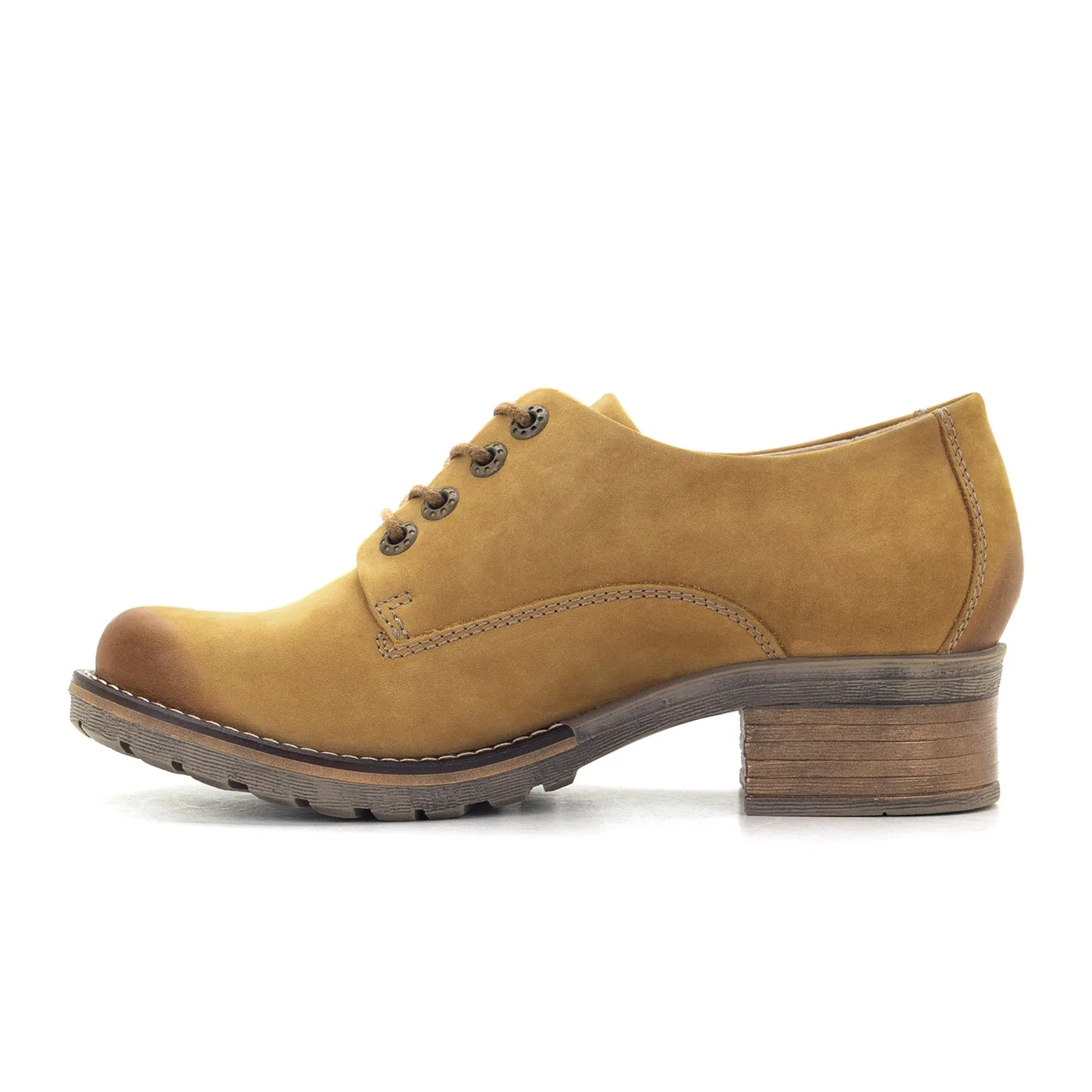 Dromedaris Kaley Heeled Lace Up (Women) - Ocre