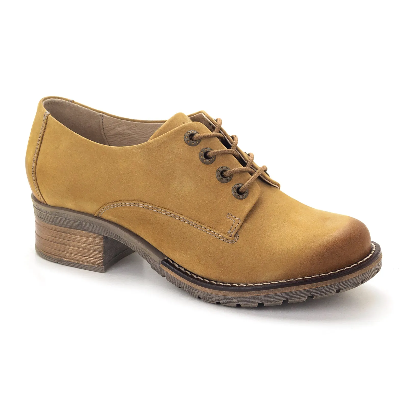 Dromedaris Kaley Heeled Lace Up (Women) - Ocre