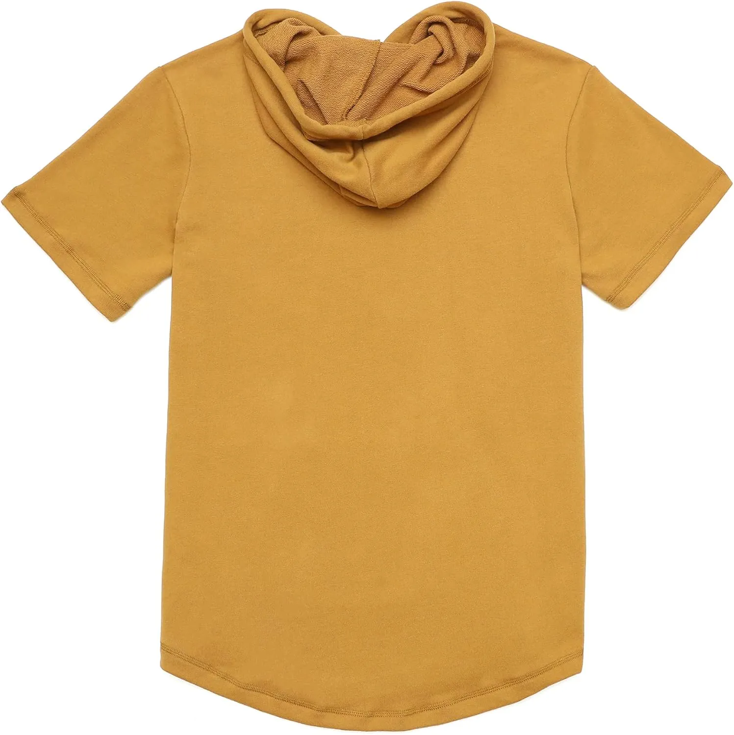 Dubinik?Short Sleeve Hoodie Lightweight Soft Cotton Moisture Wicking Kangaroo Pocket Short Sleeve Hoodie For Men