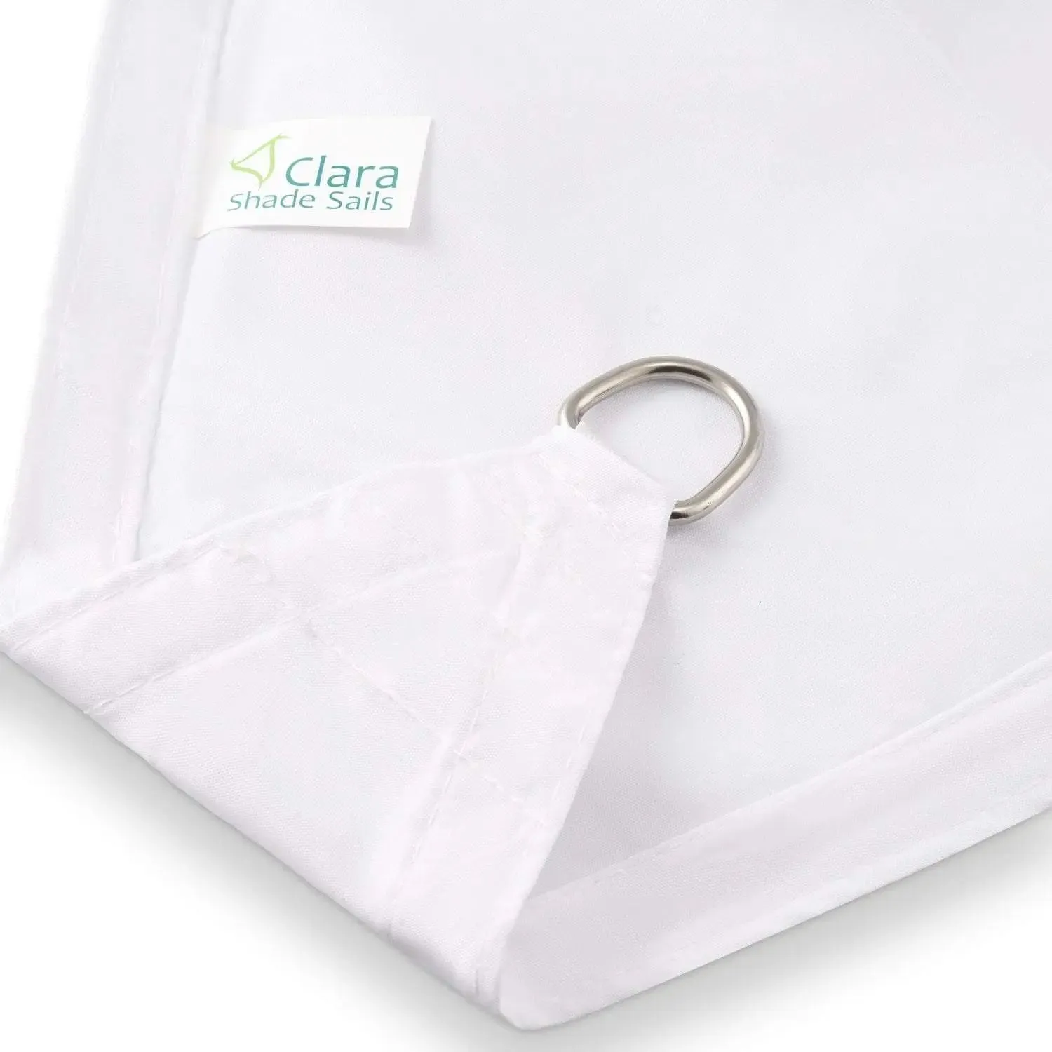 Equilateral Triangle 3m - Clara Sun Shade Sail -  White Waterproof Canopy Awning Gazebo for Patio Garden