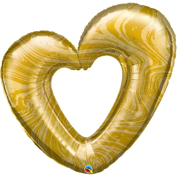 Gold Heart Balloon