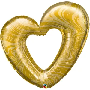 Gold Heart Balloon