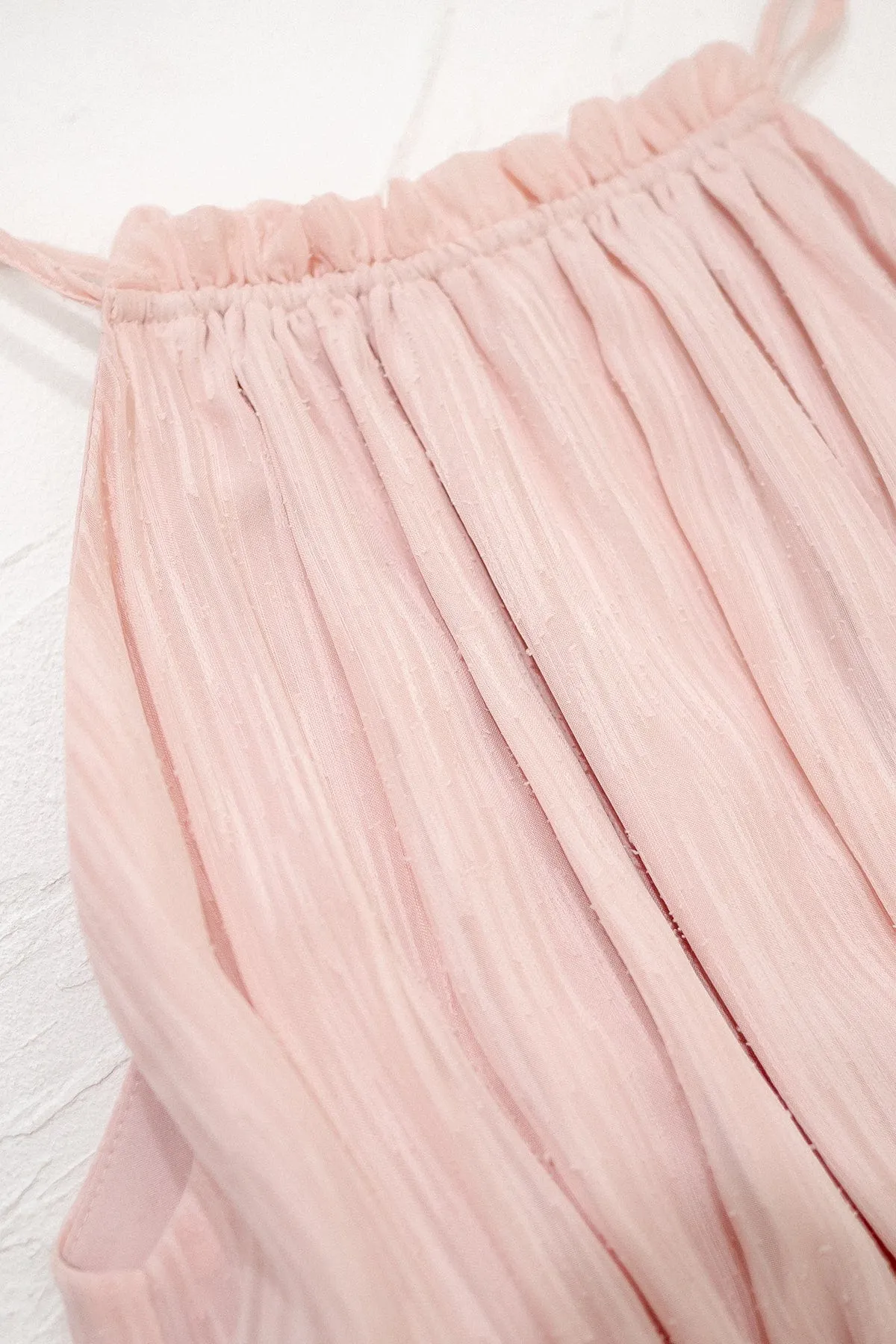GRACELYN V2 CREPE DRESS IN NUDE PINK
