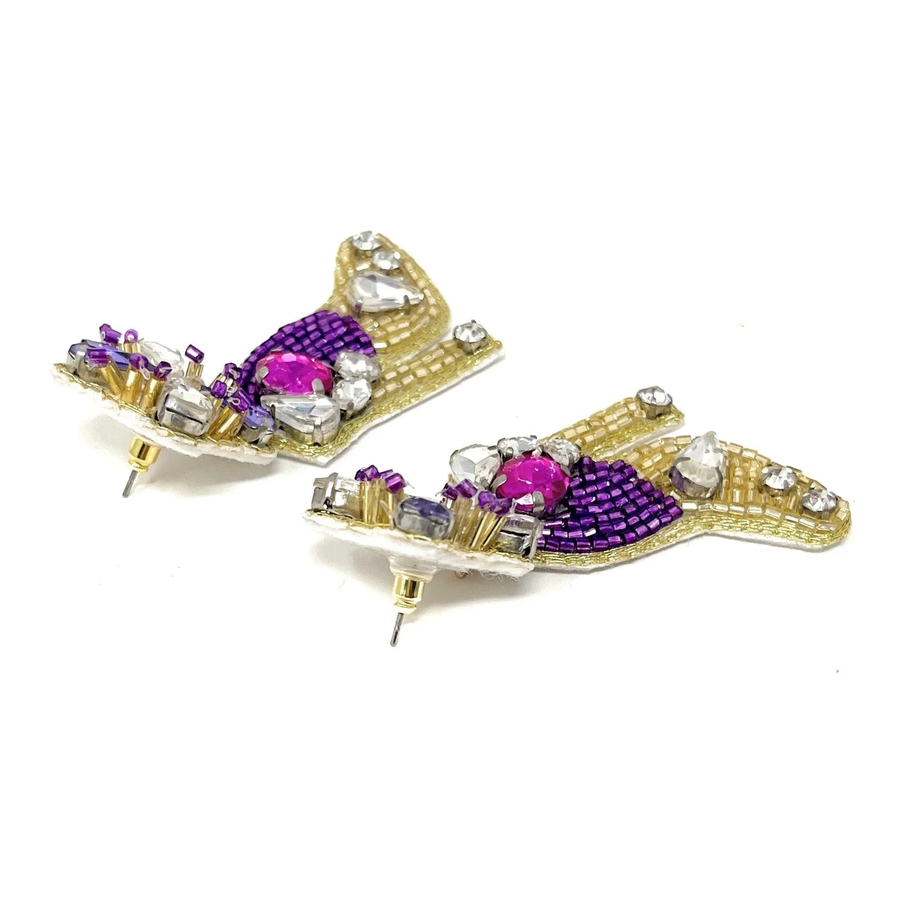 High Heel Shoe Beaded Earrings