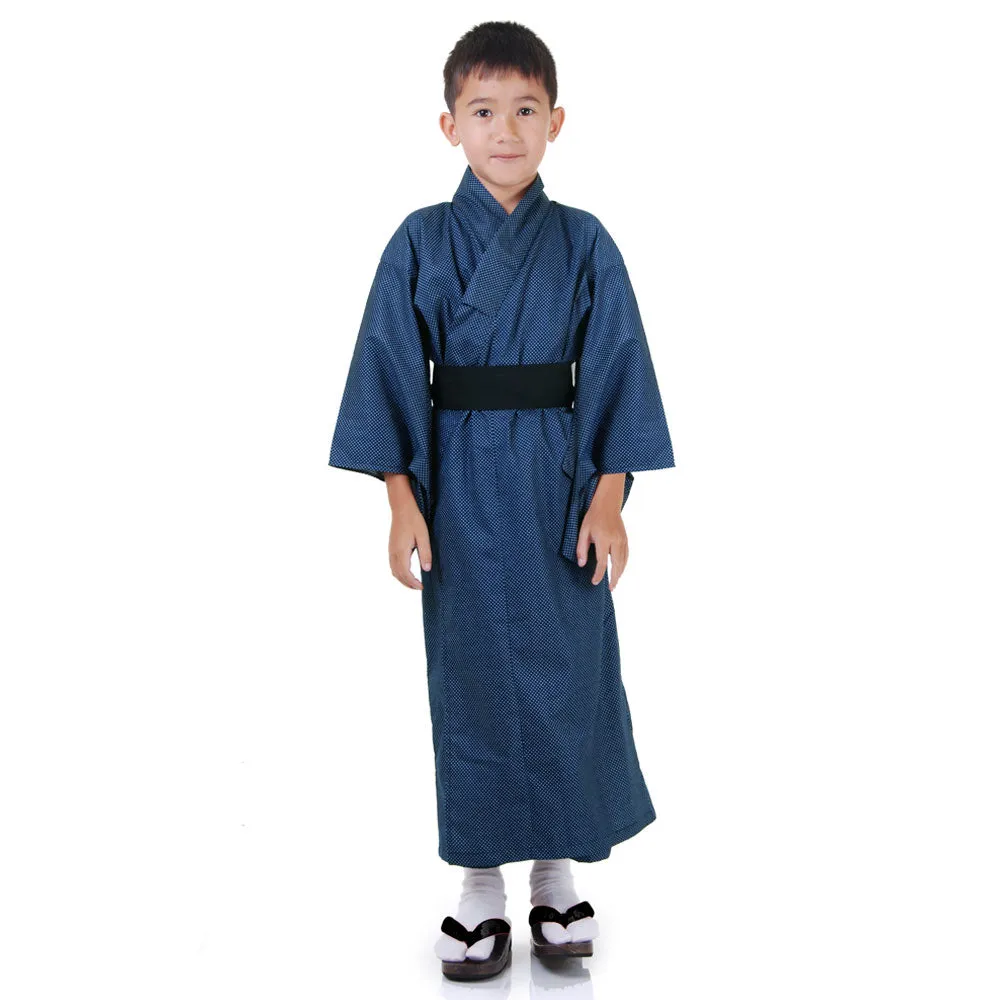 Kitsune Brown Japanese Boys Kimono Robe Costume