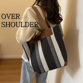 Large Women's Work Tote Bag ?C Laptop Compartment,Canvas Shoulder Bag for Office & Daily Use,Tote Bag with Spacious Storage