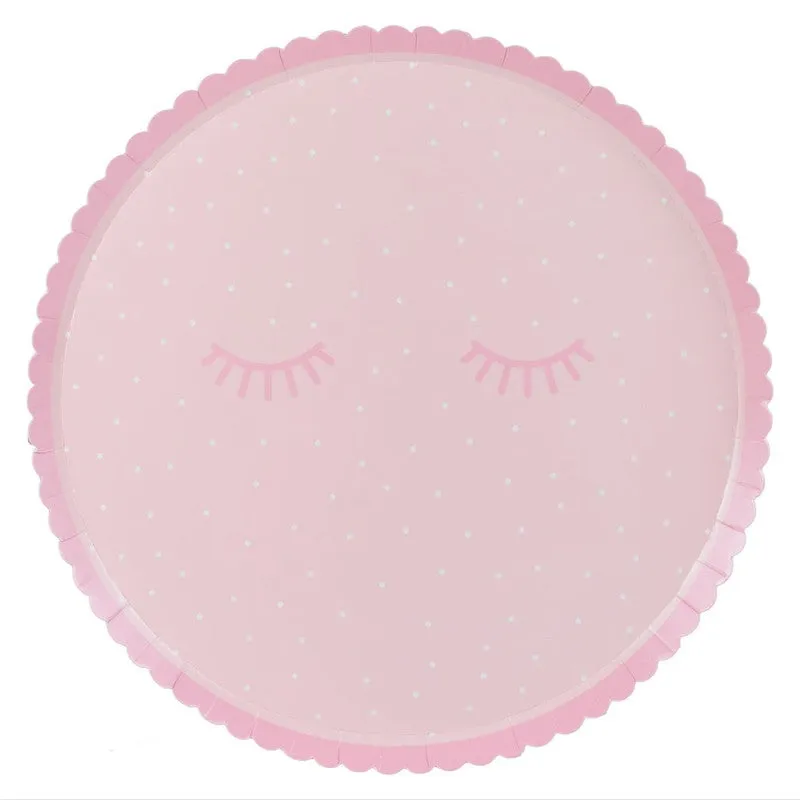 Pamper Party Polka Dot Paper Plates 25cm x 25cm 8pk