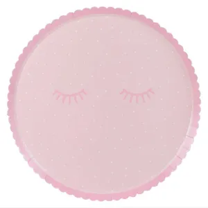 Pamper Party Polka Dot Paper Plates 25cm x 25cm 8pk