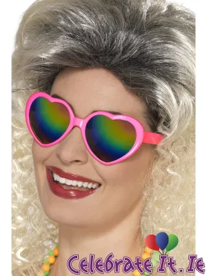 Pink Heart Shaped Glasses