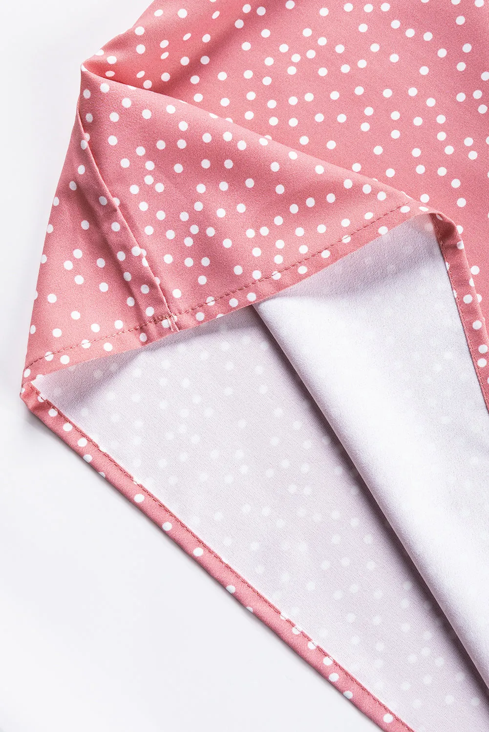 Pink Polka Dot Frilled Neck Ruffle Trim Blouse – Pretty in Pink, Ruffles for Days 💖