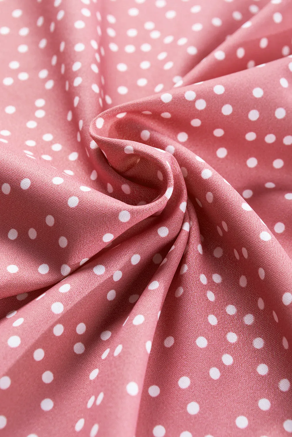 Pink Polka Dot Frilled Neck Ruffle Trim Blouse – Pretty in Pink, Ruffles for Days 💖