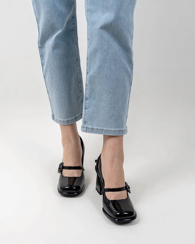 Platform Chunky Heels Square Toe Block Heel Mary Jane Pumps