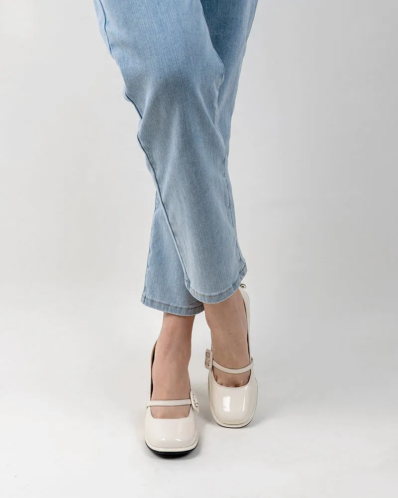 Platform Chunky Heels Square Toe Block Heel Mary Jane Pumps