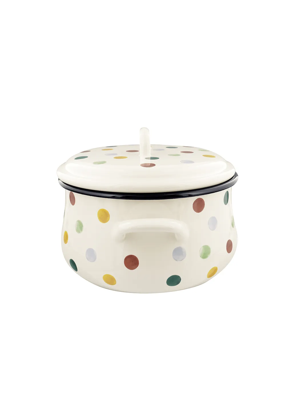 Polka Dot Medium Enamel Cooking Pot