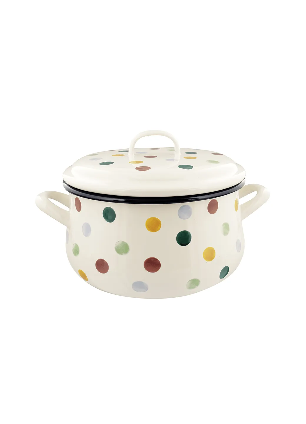 Polka Dot Medium Enamel Cooking Pot