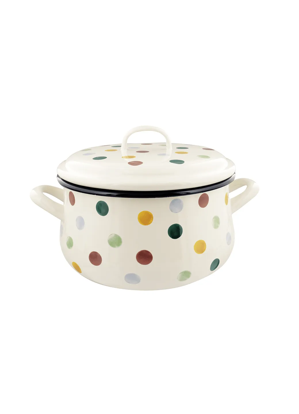 Polka Dot Medium Enamel Cooking Pot