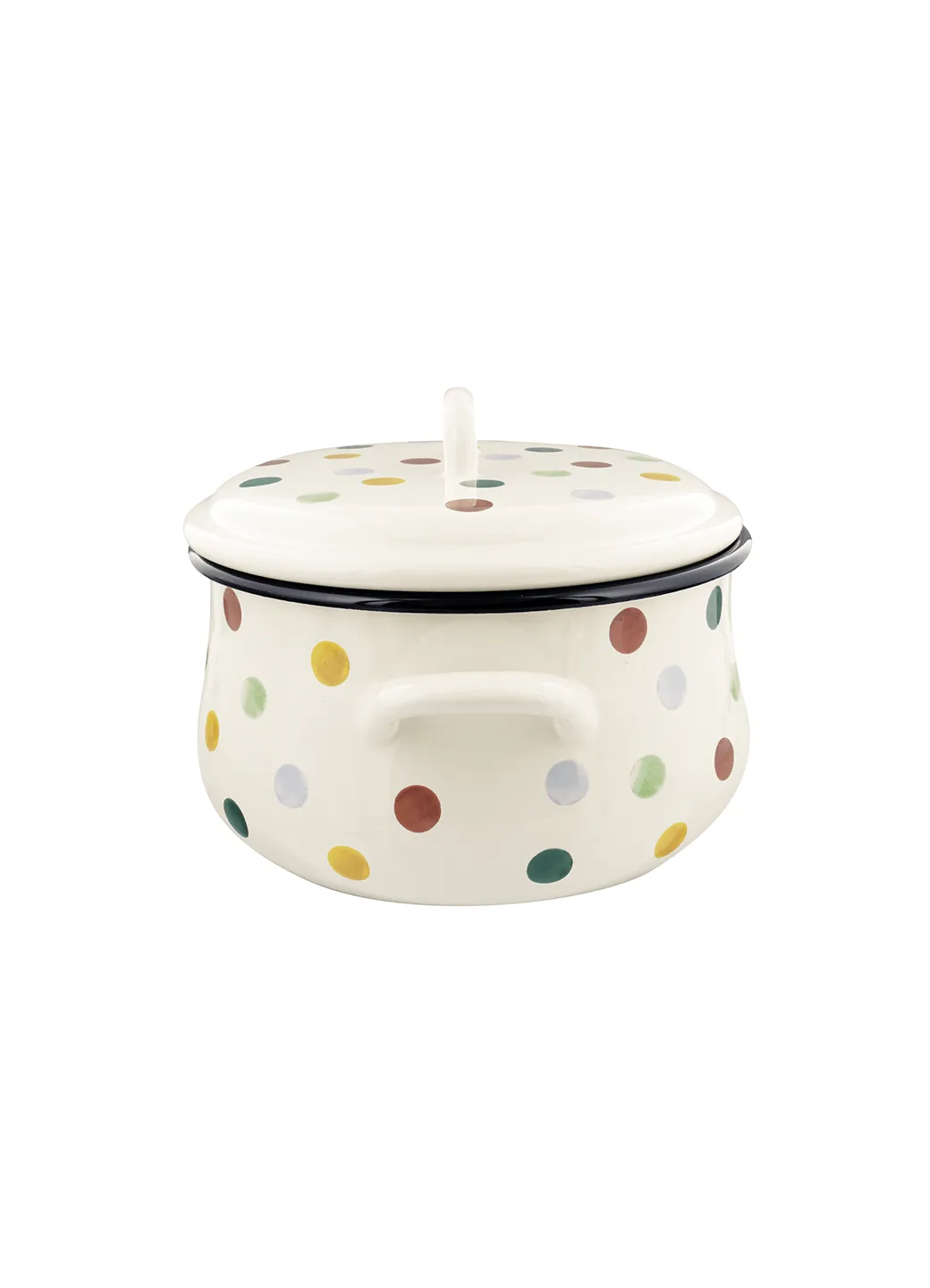 Polka Dot Medium Enamel Cooking Pot