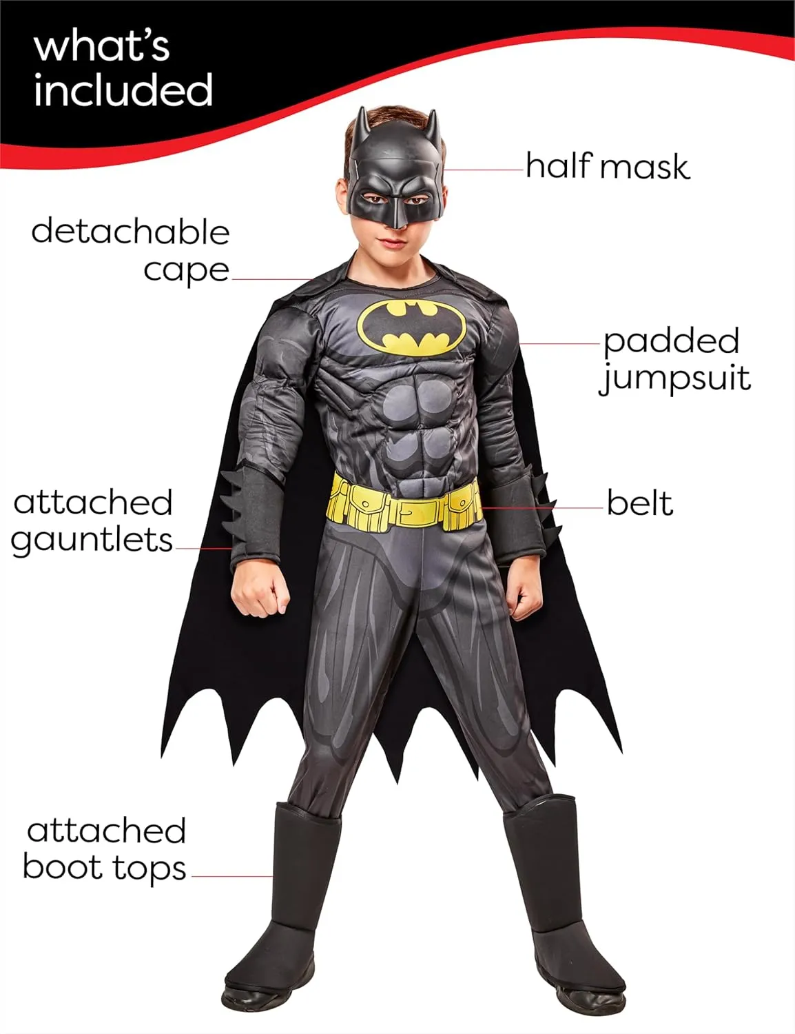 Rubie's Costume Boys DC Comics Deluxe Batman Costume