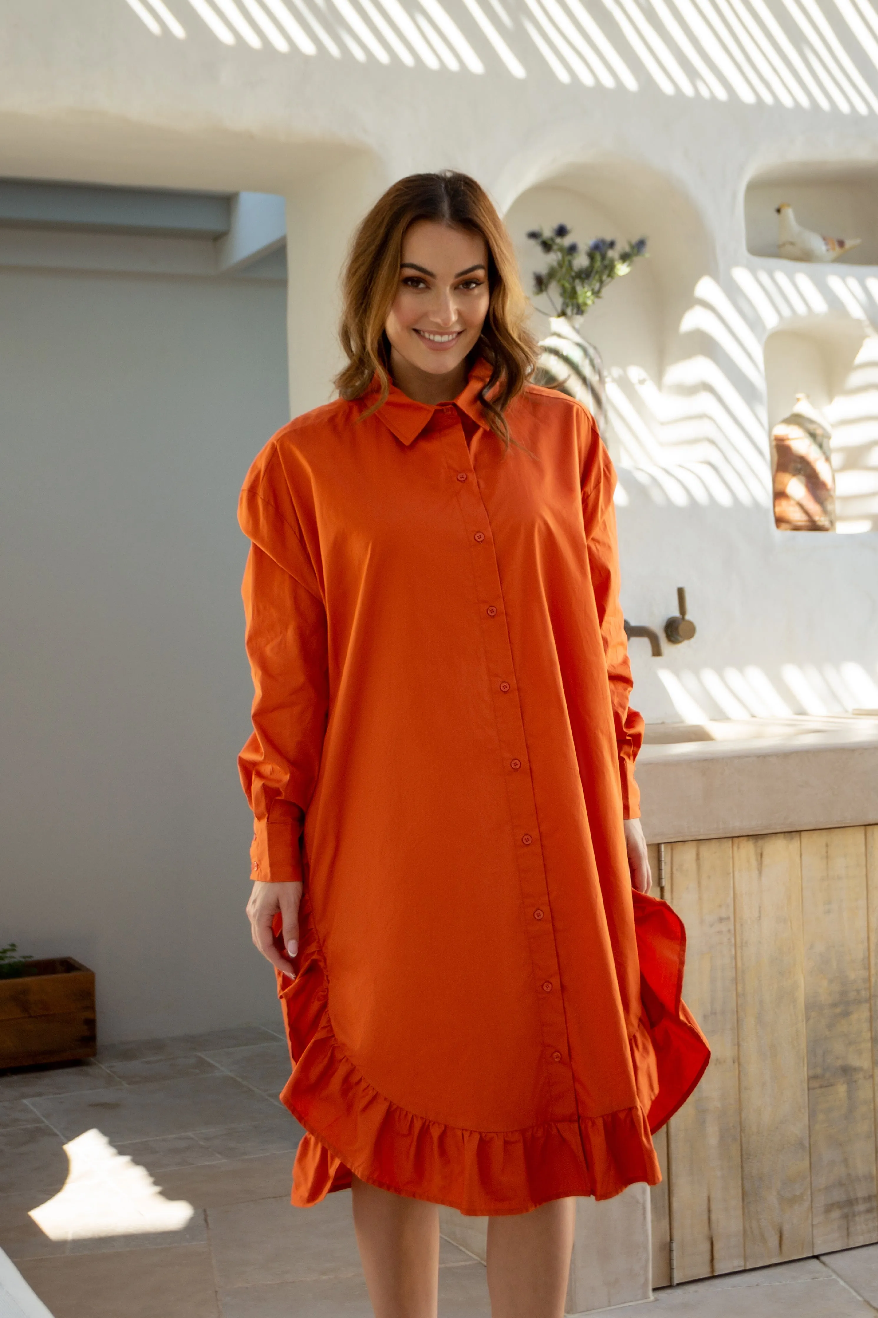 Sangria Shirt Dress | Copper | FINAL SALE