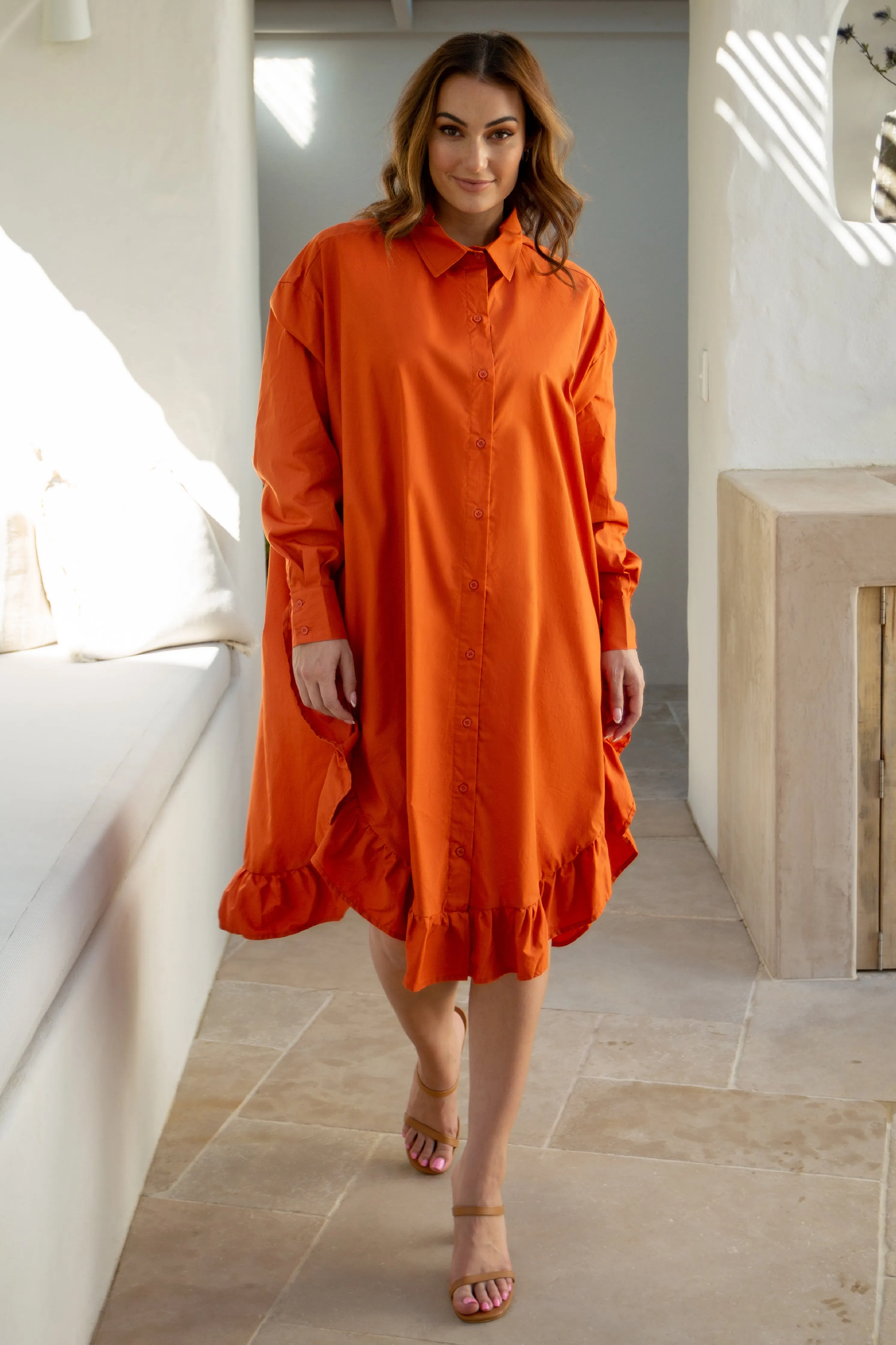 Sangria Shirt Dress | Copper | FINAL SALE