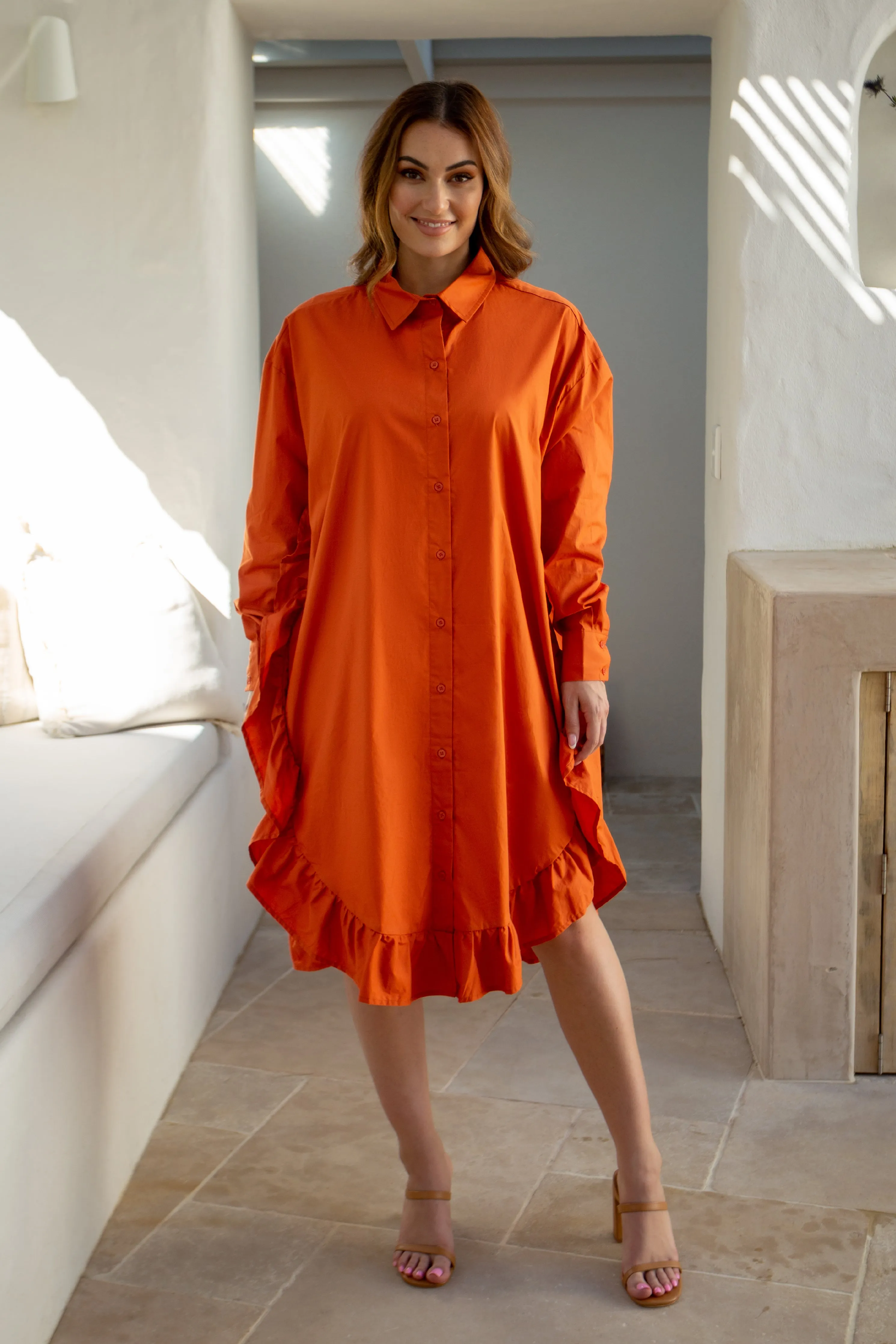 Sangria Shirt Dress | Copper | FINAL SALE