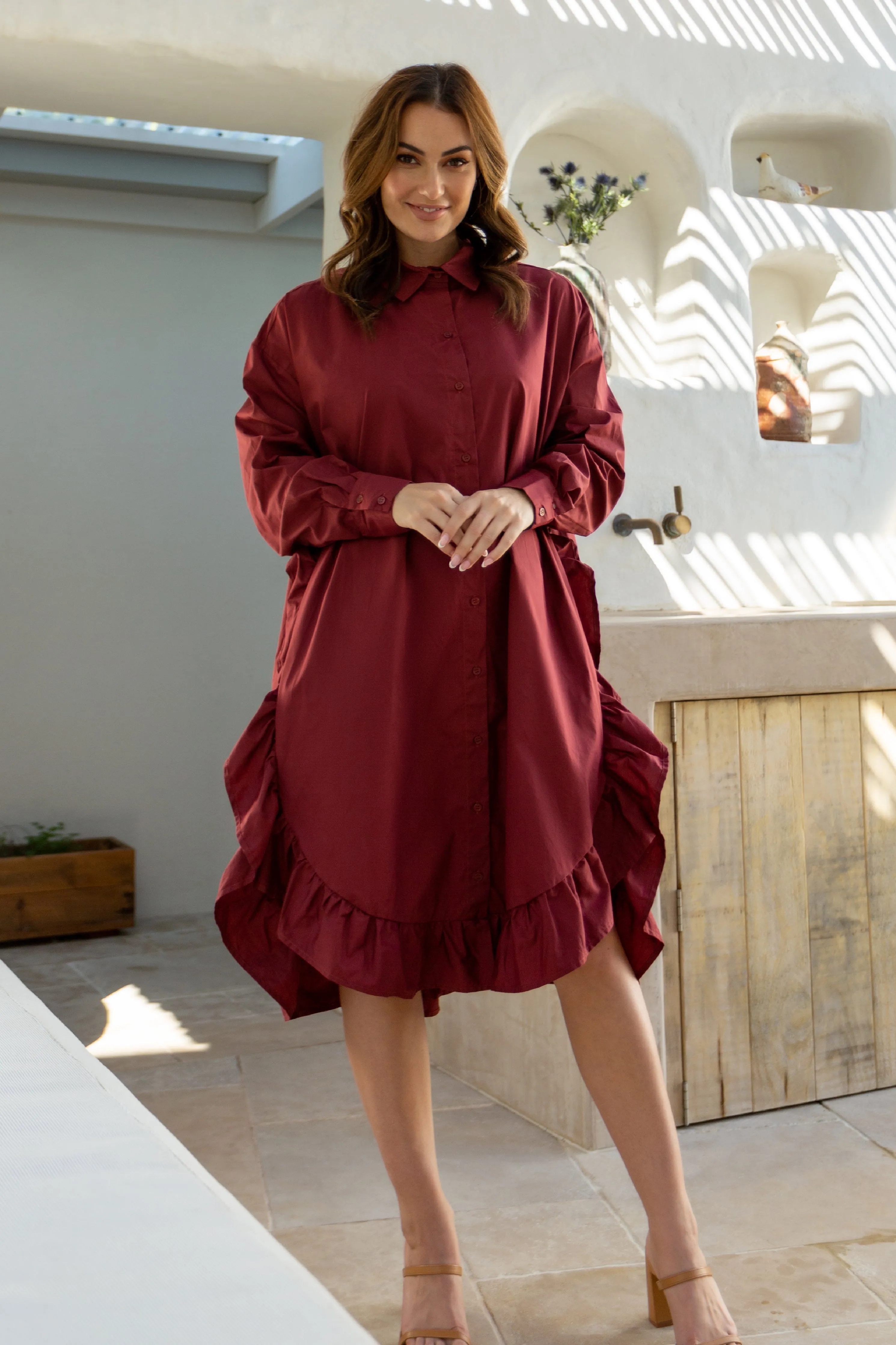 Sangria Shirt Dress | Raisin | FINAL SALE