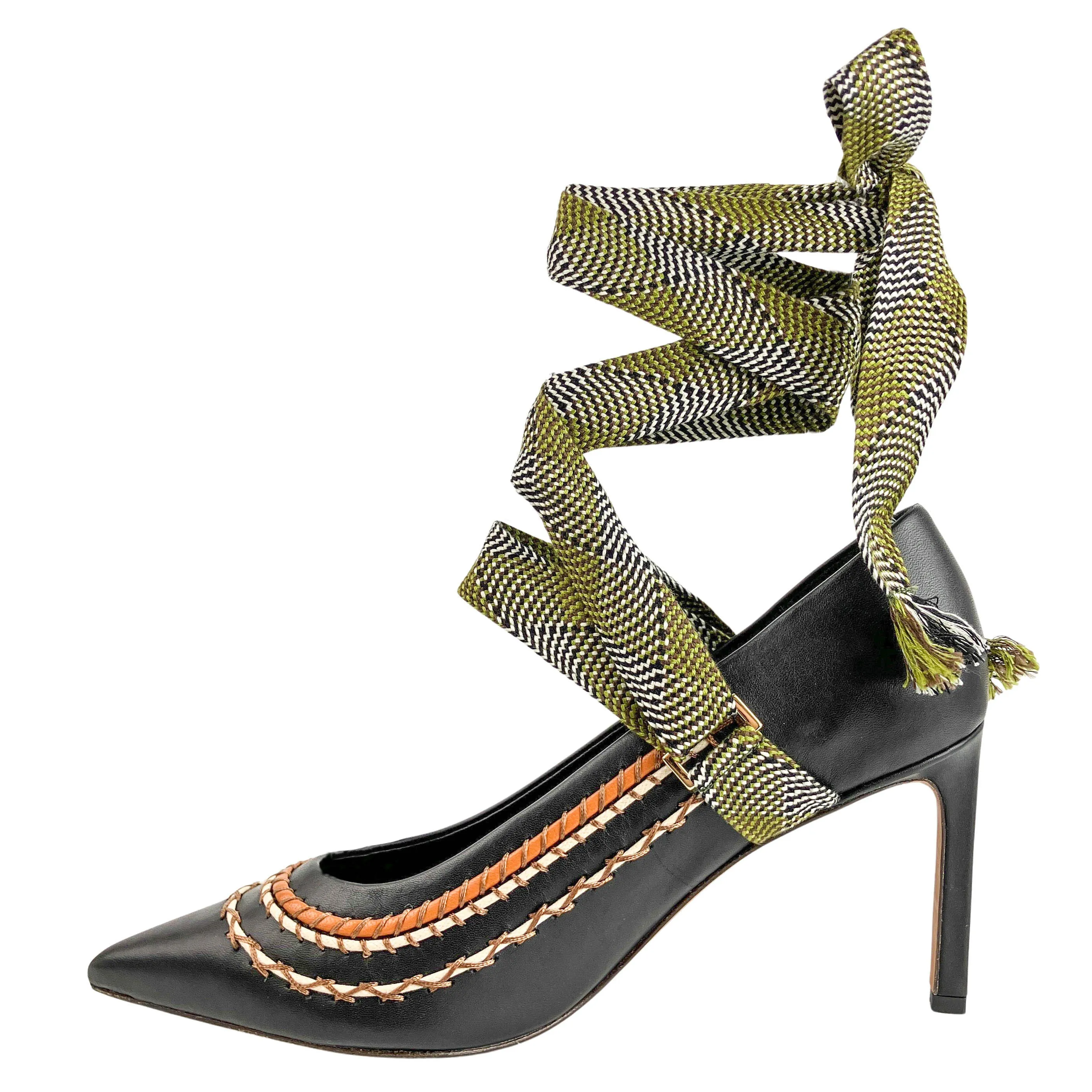 Ulla Johnson Salma Ribbon High Heels in Black