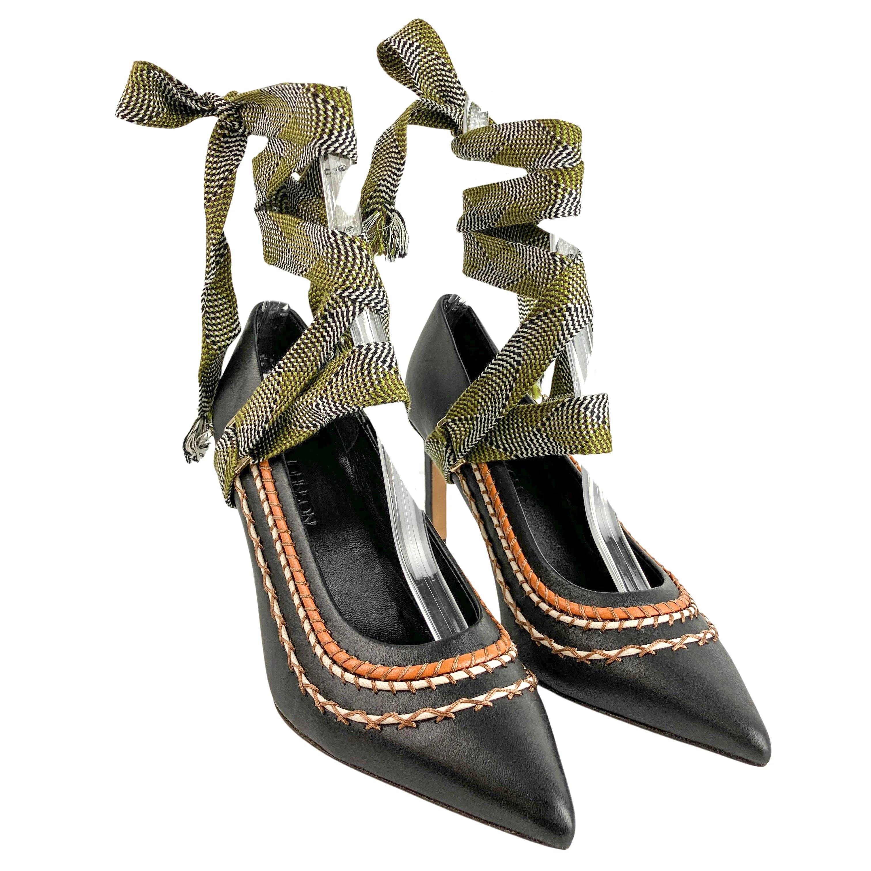 Ulla Johnson Salma Ribbon High Heels in Black